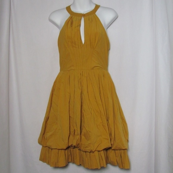 Tracy Reese Dress Yellow Pouf Hem Size 0  SALE - Picture 1 of 4